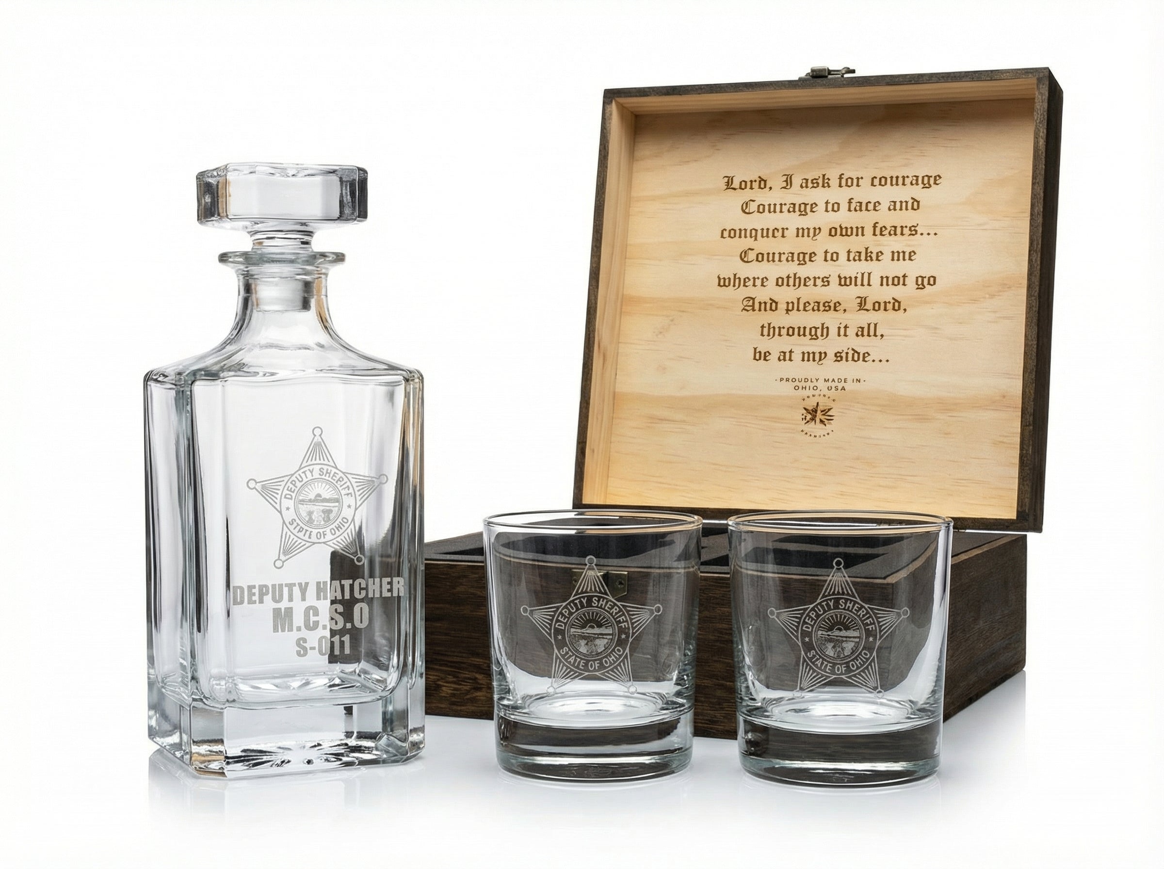 Deputy Sheriff Whiskey Decanter Set