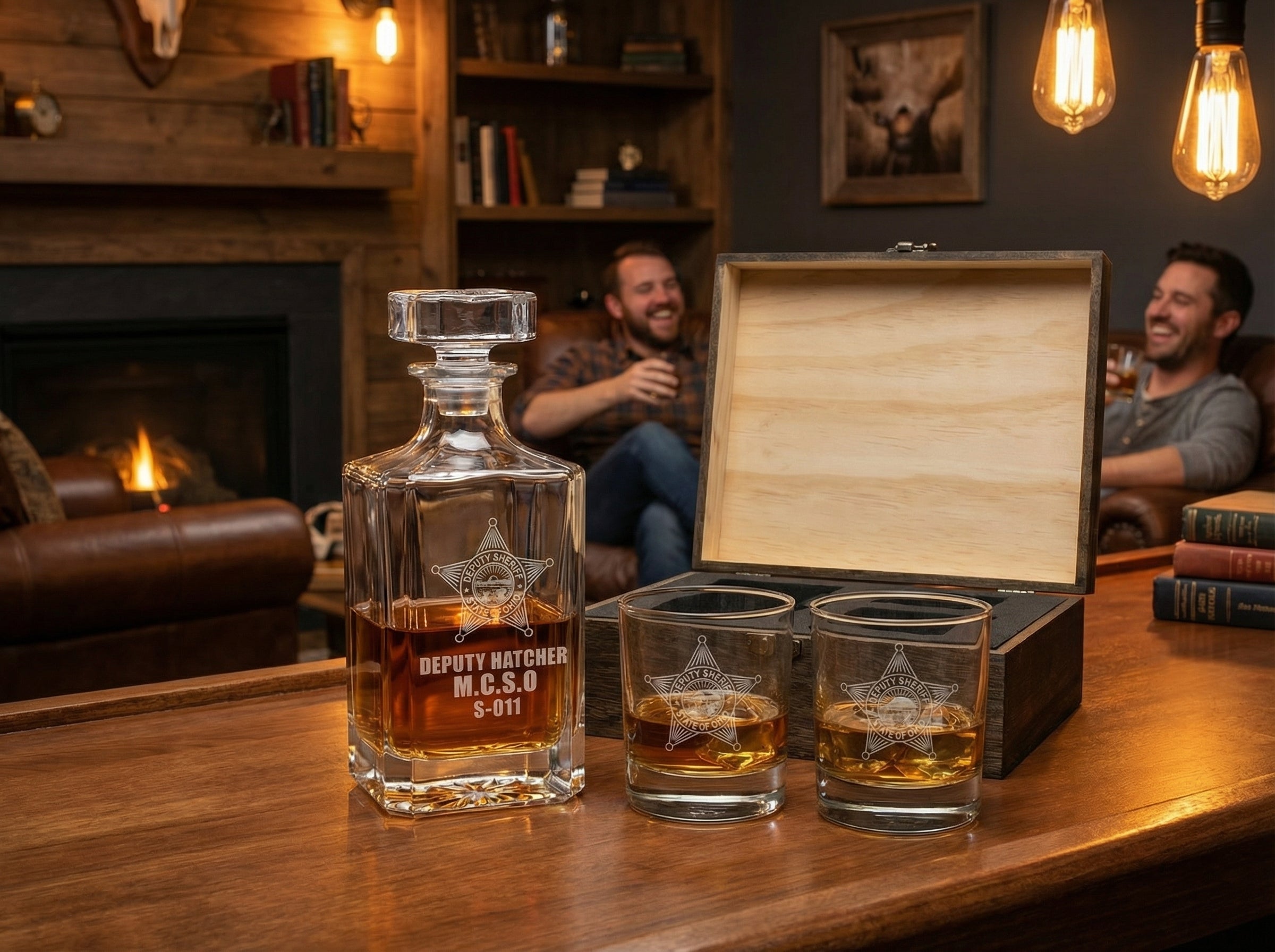 Deputy Sheriff Whiskey Decanter Set