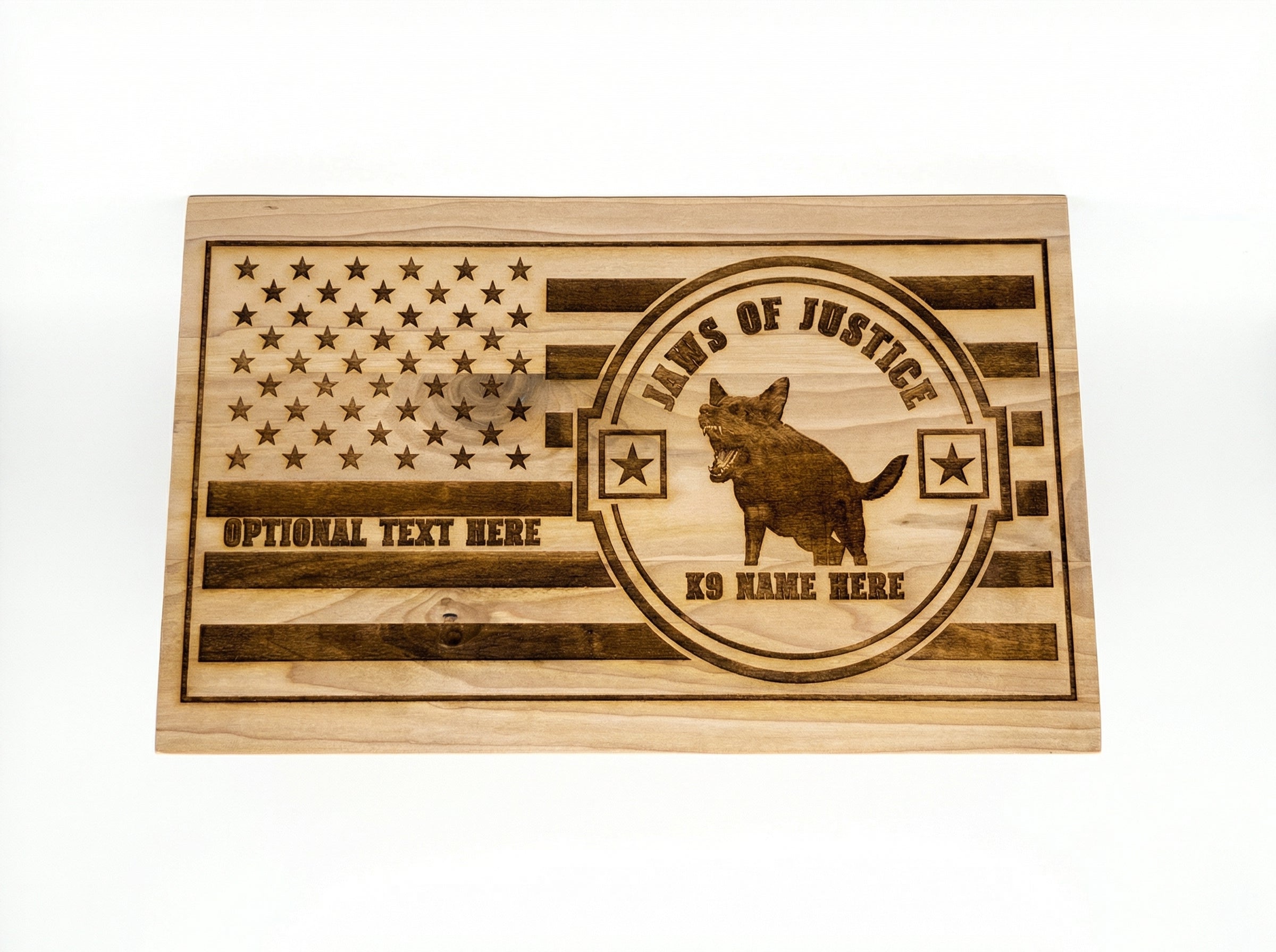 Armored American K9 Custom Engraved Wall Plaque